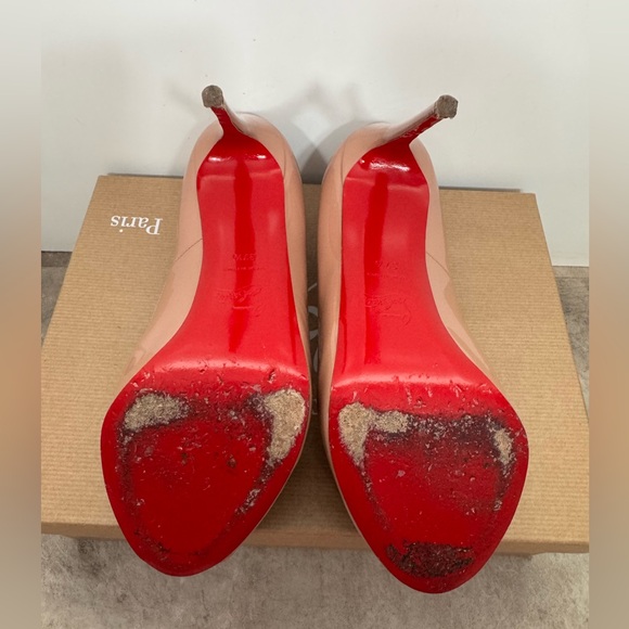 Christian Louboutin New Very Prive 120 in Patent Nude - Picture 4 of 8